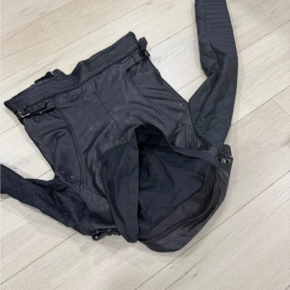 Ashley B Hooded Leather Moto Jacket - Picture 12 of 13